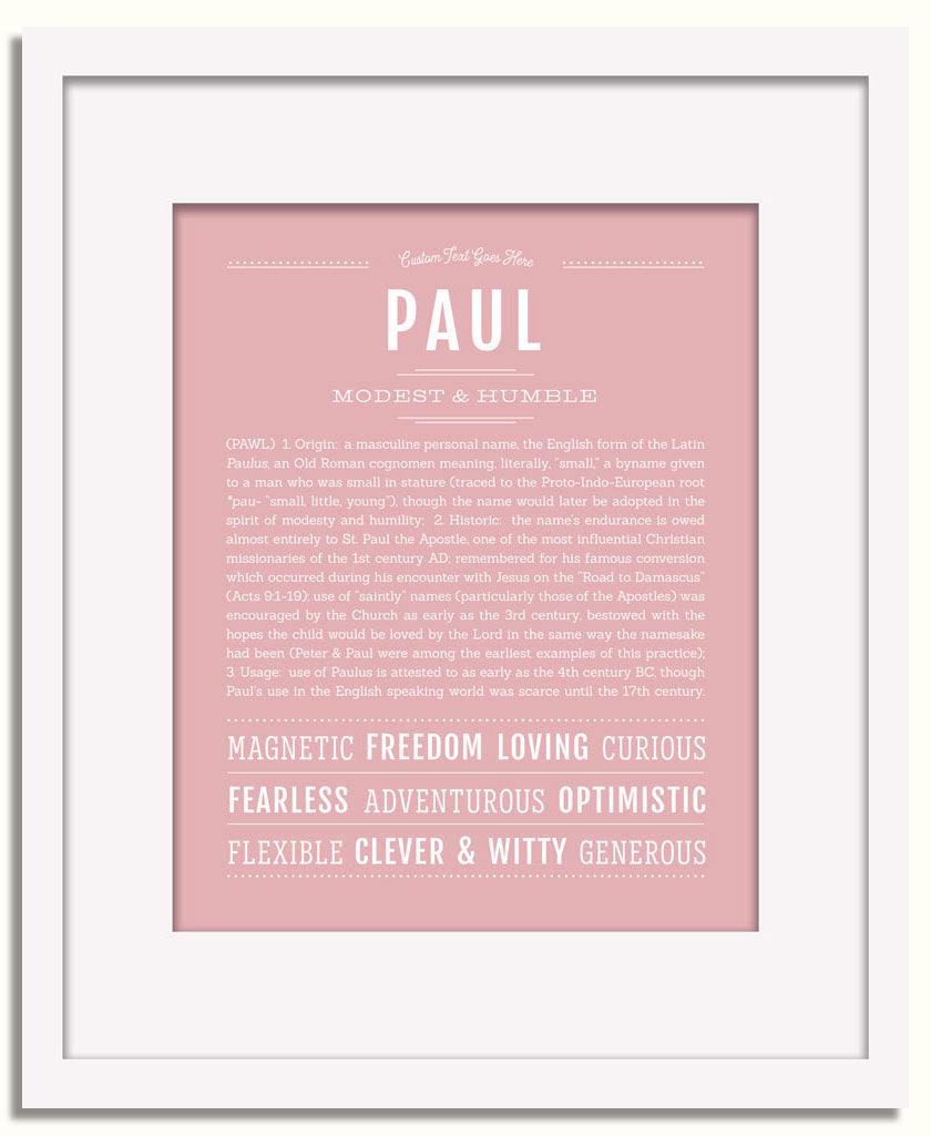 Frame Options | Dusty Rose | White Frame, Matted