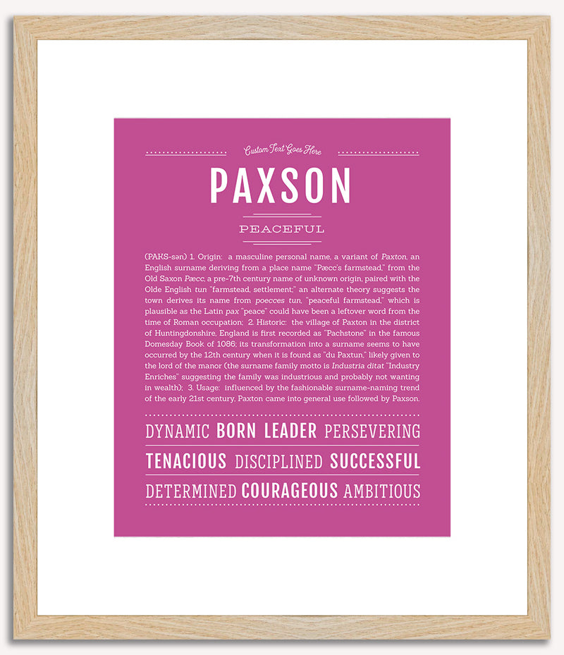 Paxson | Name Art Print