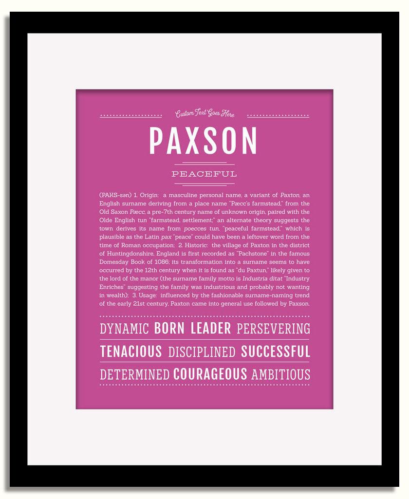 Frame Options | Dark Pink | Black Frame, Matted