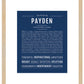 Payden (female) | Name Art Print