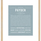 Payden (female) | Name Art Print