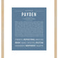 Payden (female) | Name Art Print