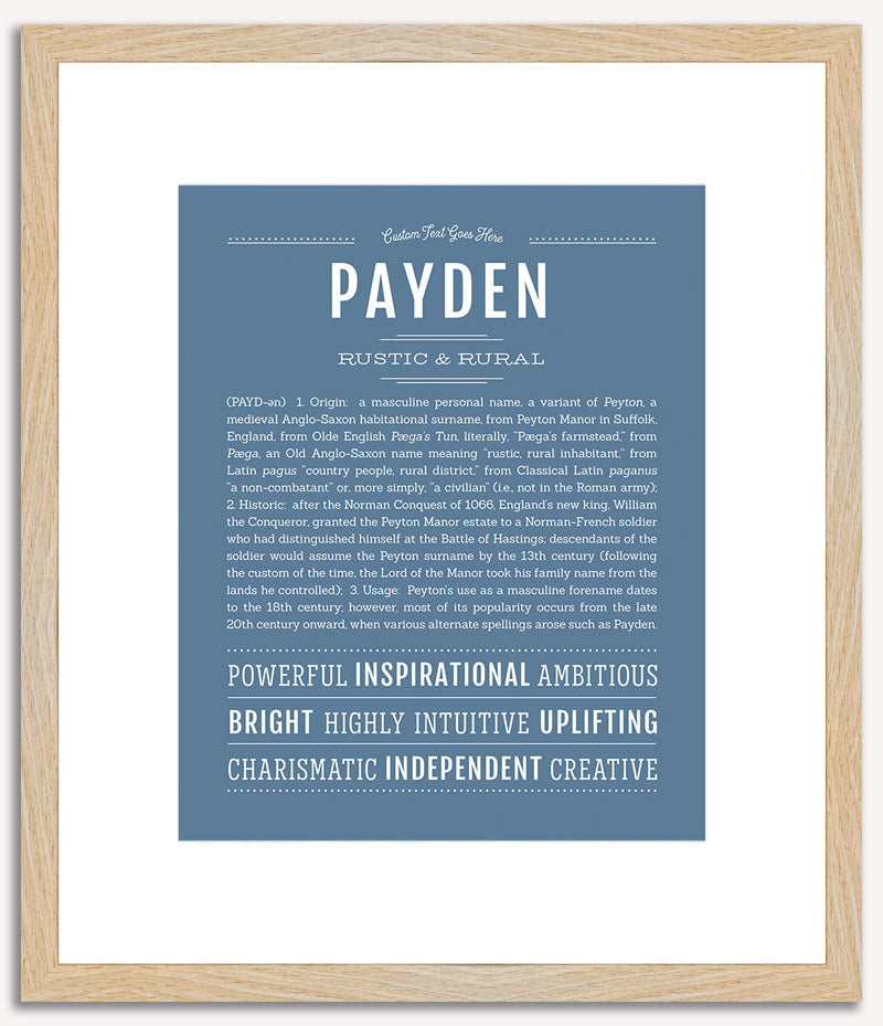 Payden (male) | Name Art Print