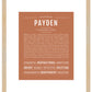 Payden (female) | Name Art Print