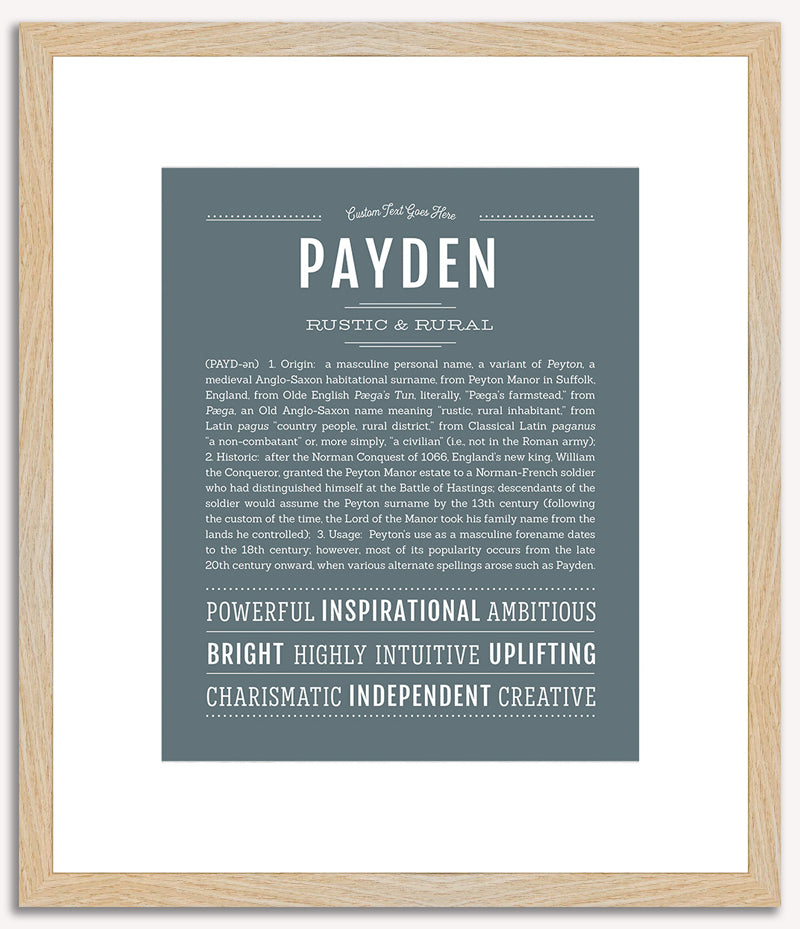 Payden (female) | Name Art Print