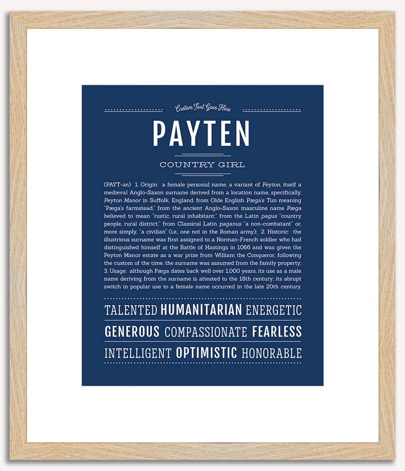 potheen meaning Payten Personalized Name Meaning Art Prints – Name Stories
