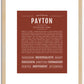 Payton (female) | Name Art Print