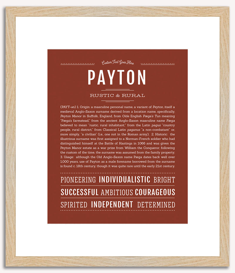 Payton (male) | Name Art Print