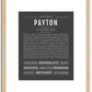 Payton (female) | Name Art Print