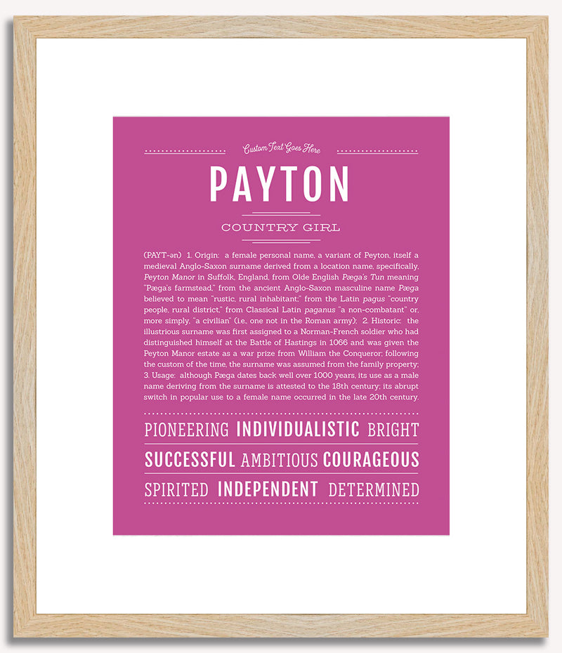 Payton (female) | Name Art Print