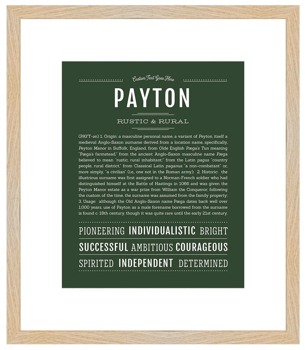 Payton (female) | Name Art Print