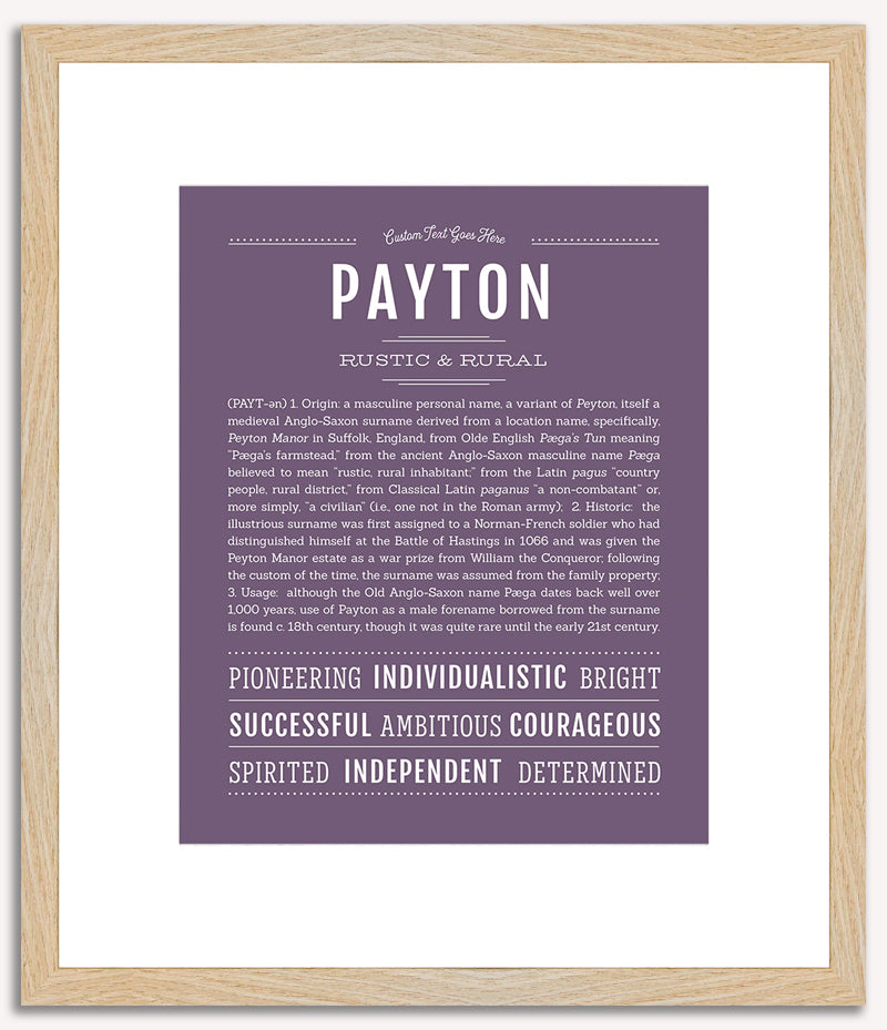 Payton (male) | Name Art Print