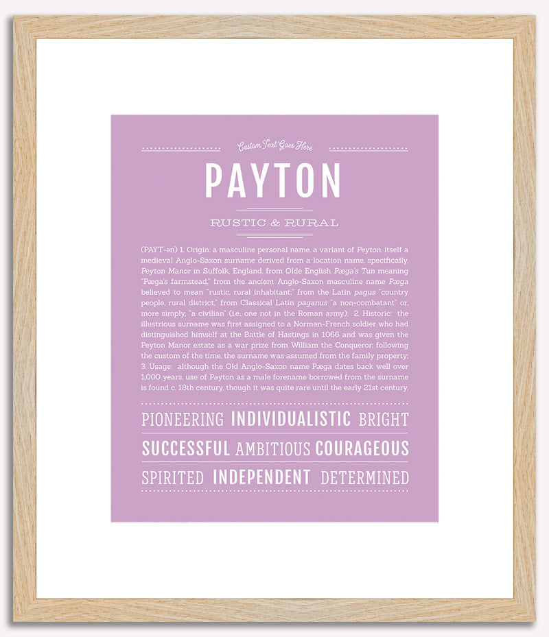 Payton (male) | Name Art Print