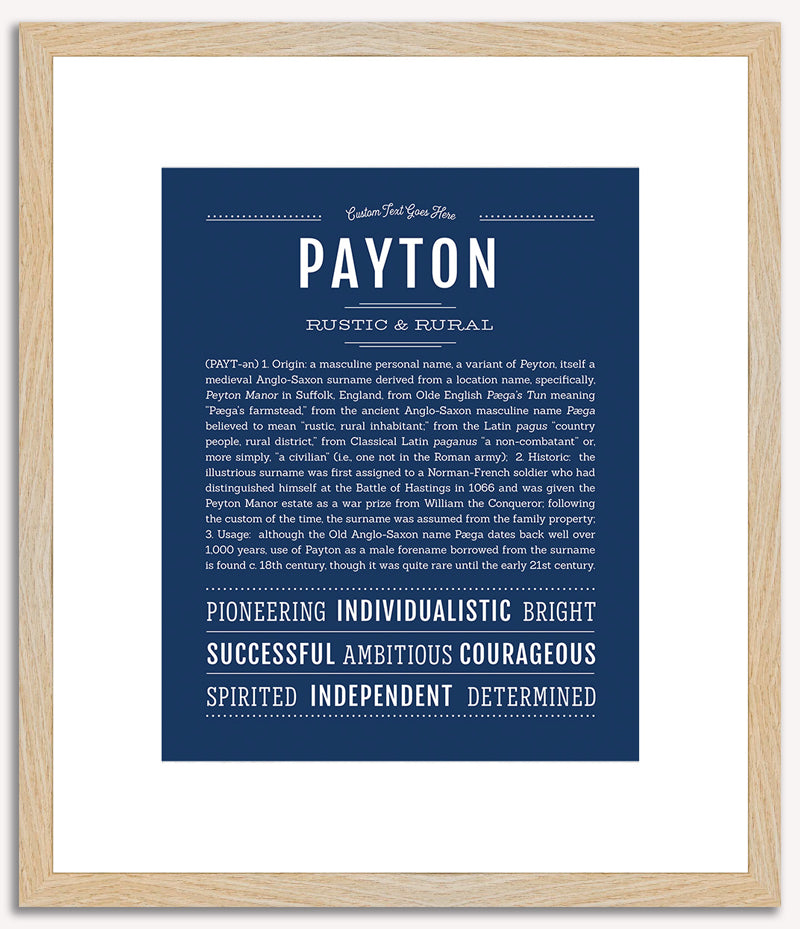 Payton (male) | Name Art Print