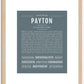 Payton (female) | Name Art Print