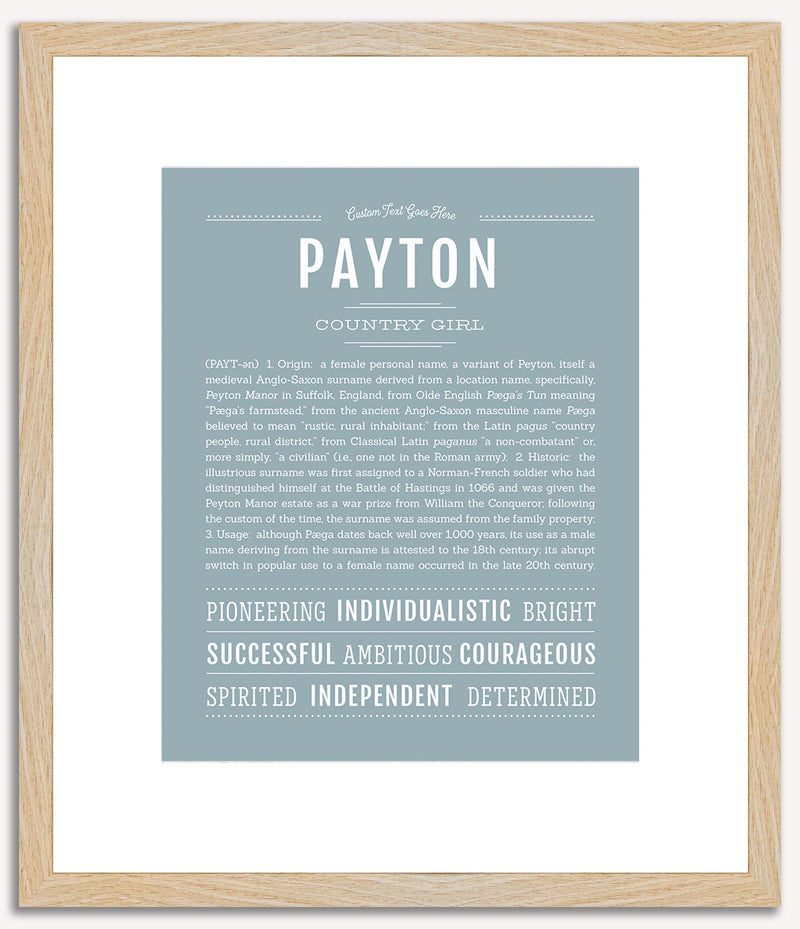 Payton (female) | Name Art Print