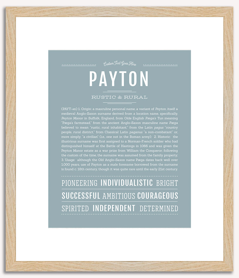 Payton (male) | Name Art Print