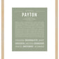 Payton (female) | Name Art Print