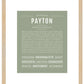 Payton (female) | Name Art Print