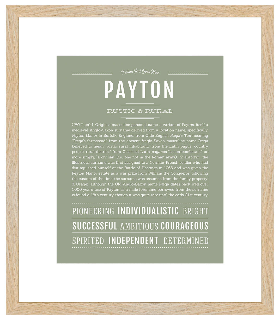 Payton (female) | Name Art Print