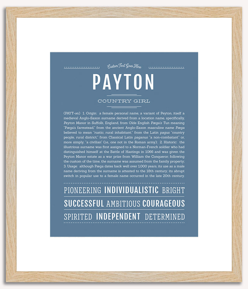 Payton (female) | Name Art Print