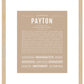 Payton (female) | Name Art Print