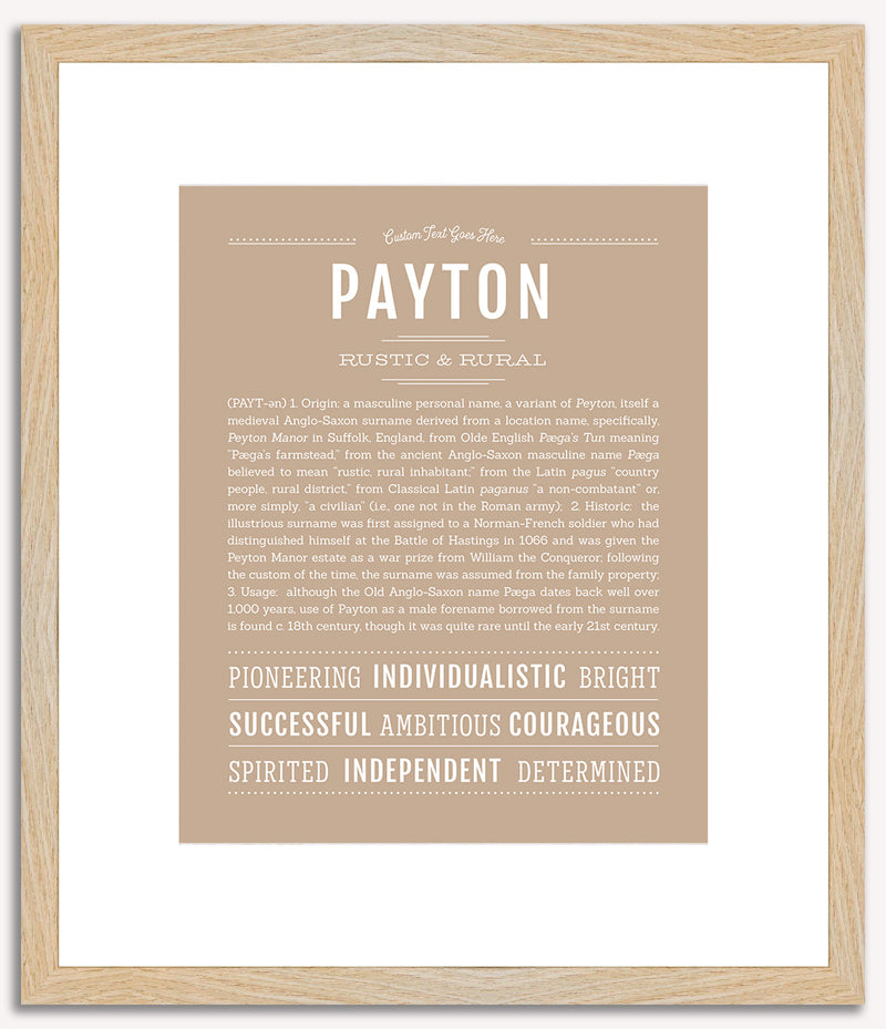 Payton (male) | Name Art Print