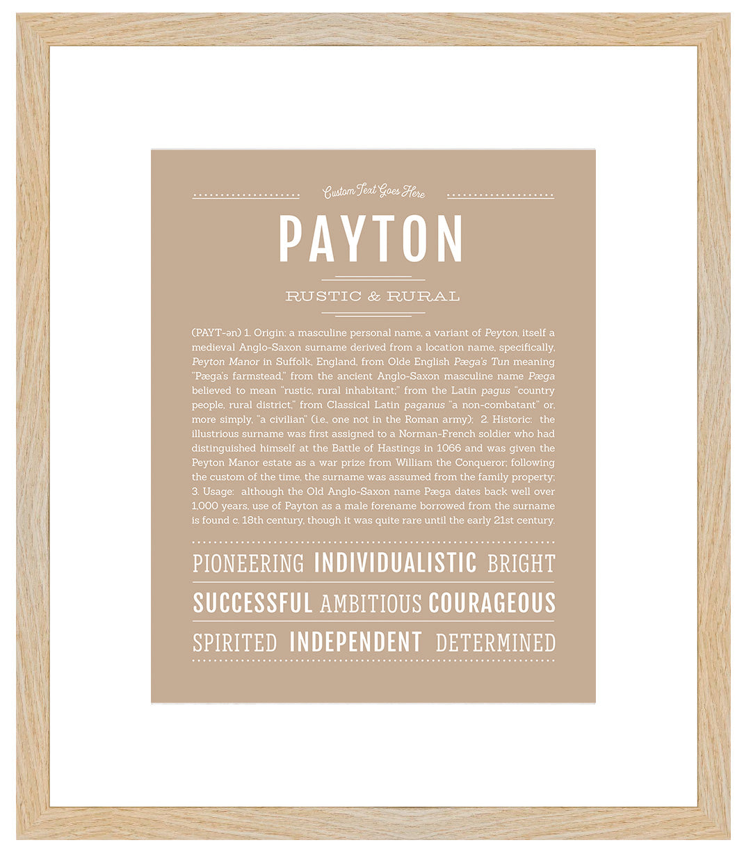 Payton (female) | Name Art Print