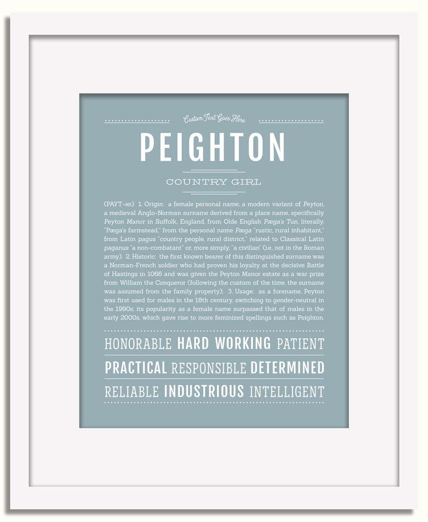 Frame Options | Powder Blue | White Frame, Matted