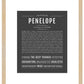 Penelope | Name Art Print