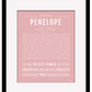 Penelope | Name Art Print