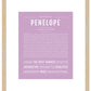 Penelope | Name Art Print