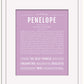 Penelope | Name Art Print