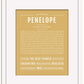 Penelope | Name Art Print