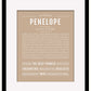 Penelope | Name Art Print