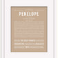 Penelope | Name Art Print