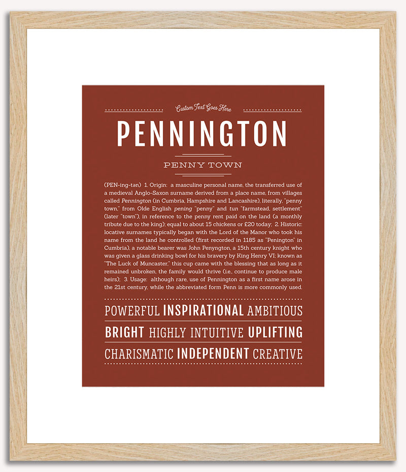 Pennington | Name Art Print