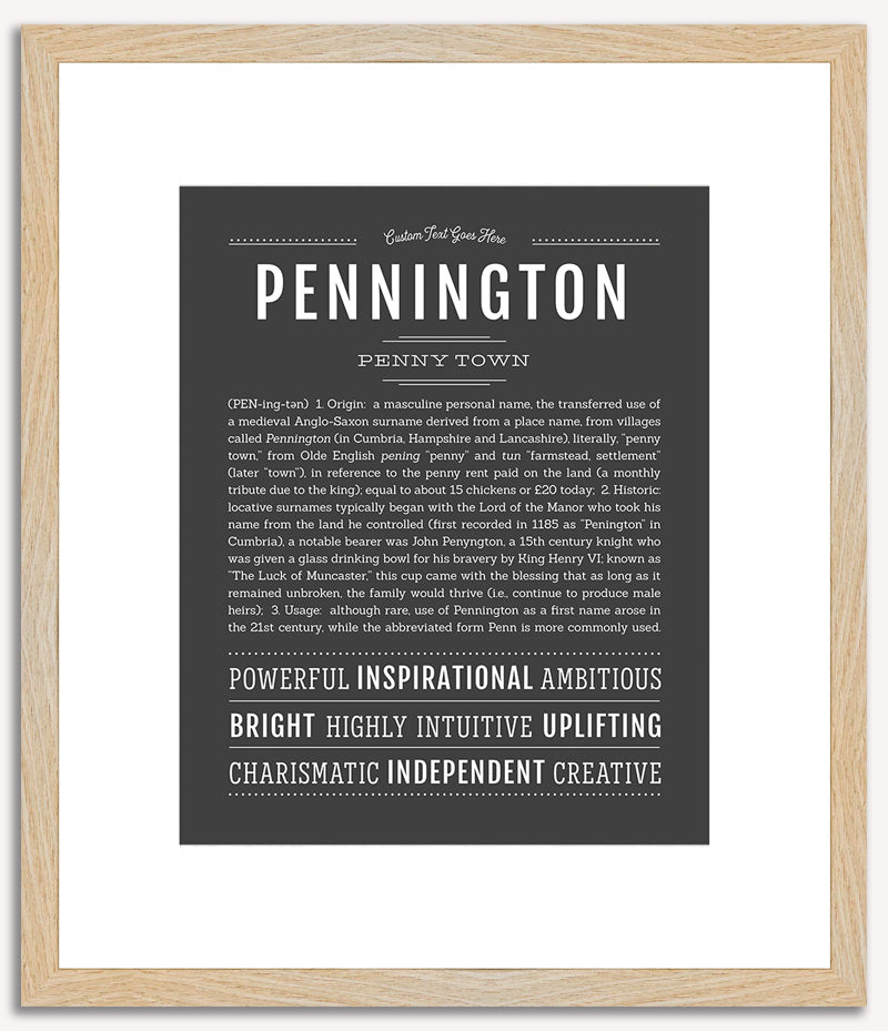 Pennington | Name Art Print