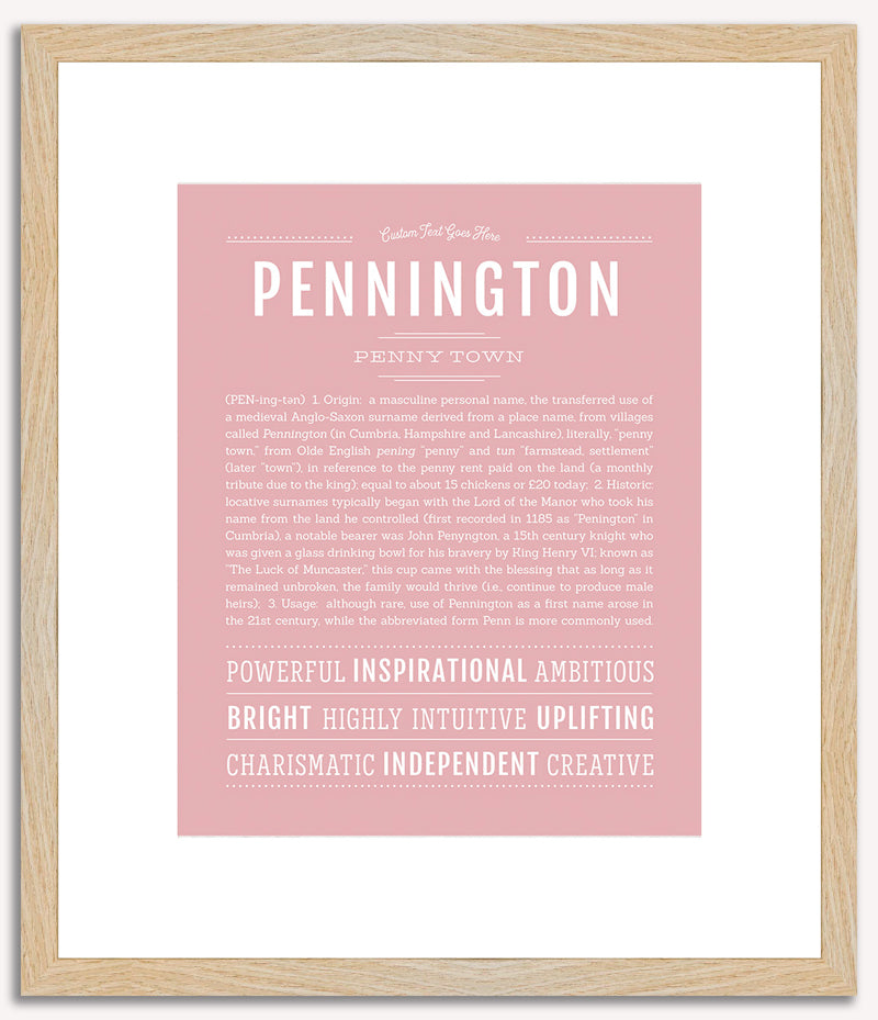 Pennington | Name Art Print