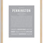 Pennington | Name Art Print