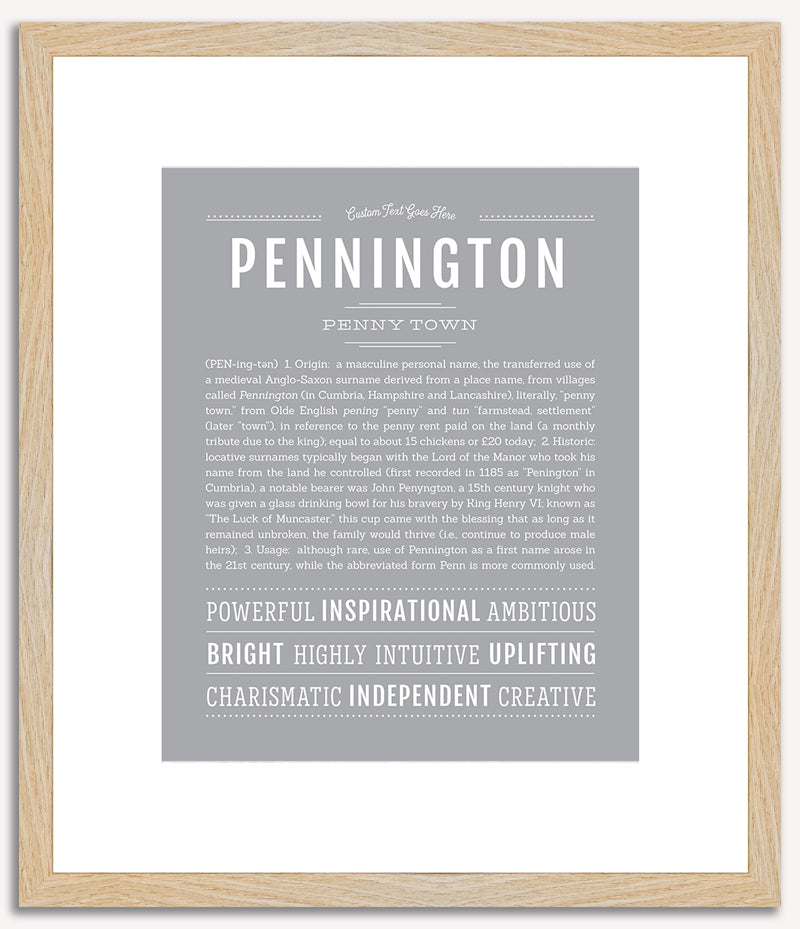 Pennington | Name Art Print