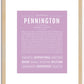 Pennington | Name Art Print