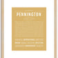 Pennington | Name Art Print