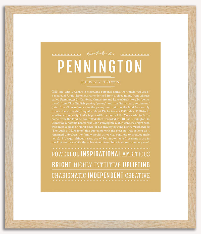 Pennington | Name Art Print