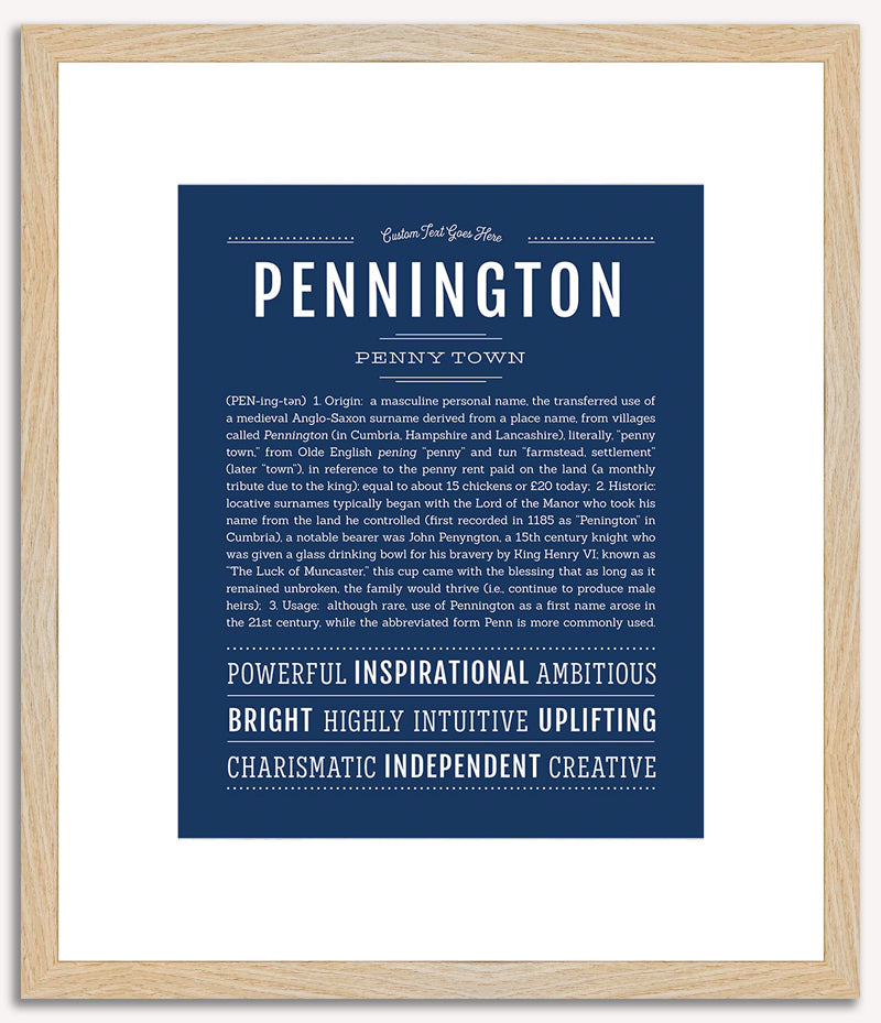 Pennington | Name Art Print