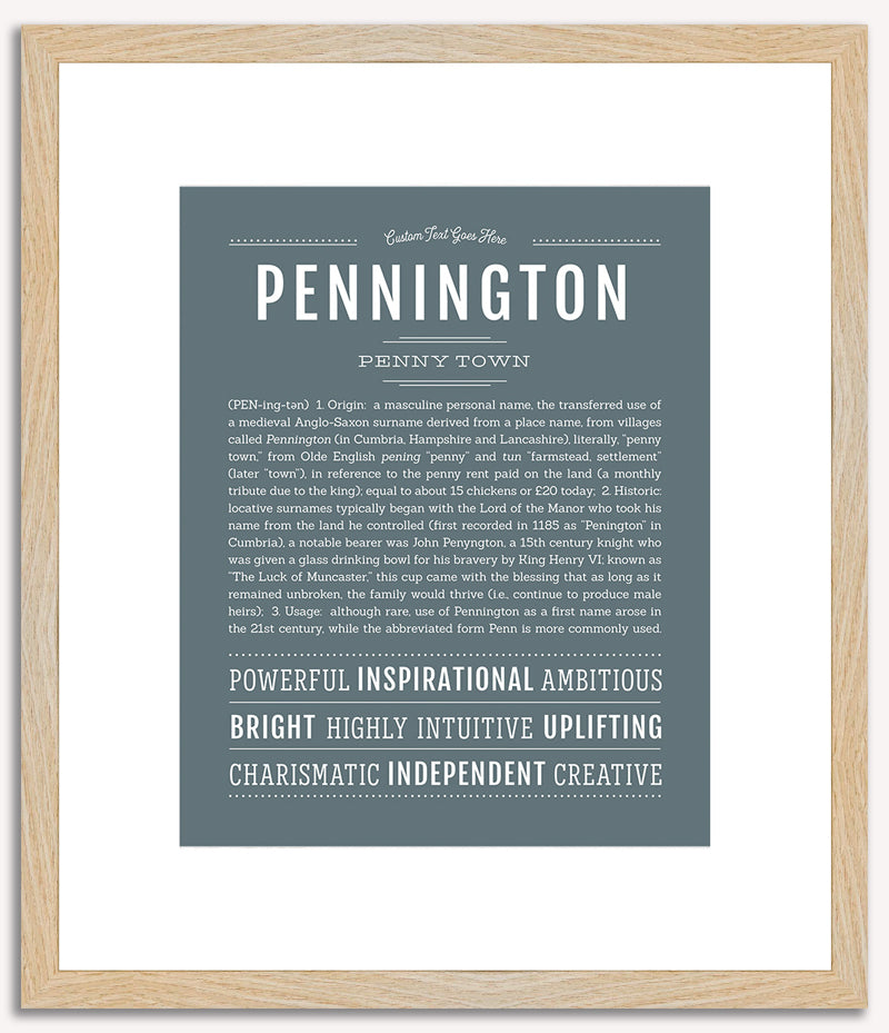 Pennington | Name Art Print