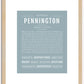 Pennington | Name Art Print