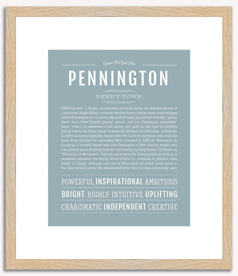 Pennington | Name Art Print