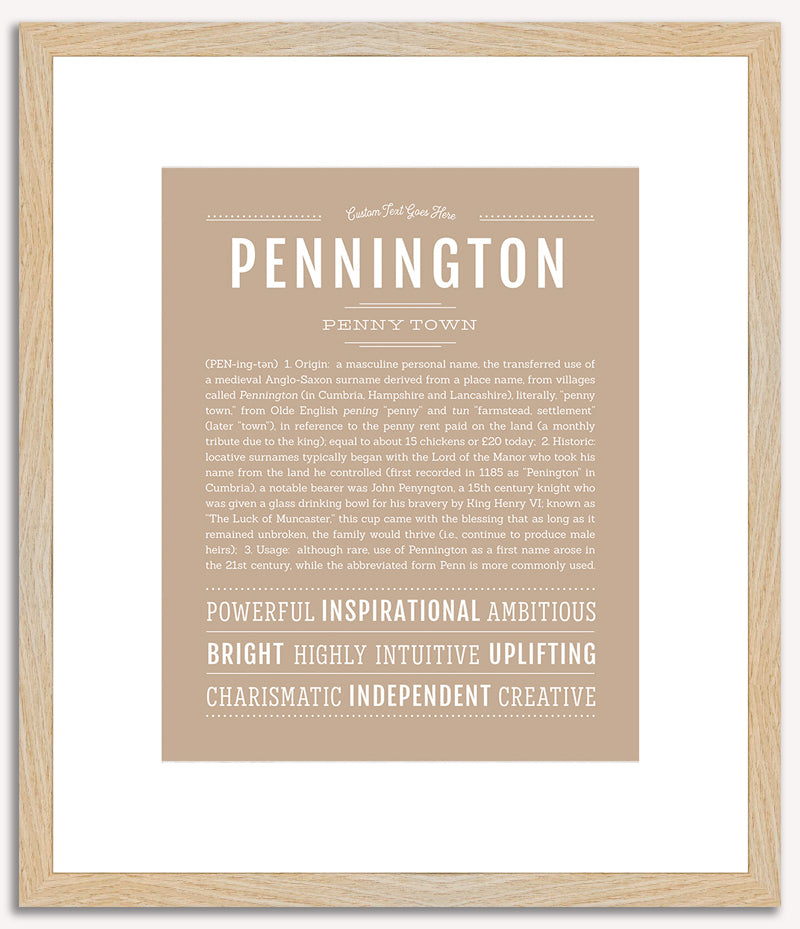 Pennington | Name Art Print