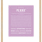 Penny | Name Art Print